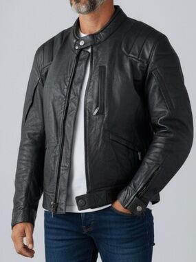 BMW Black Leather  Jacket